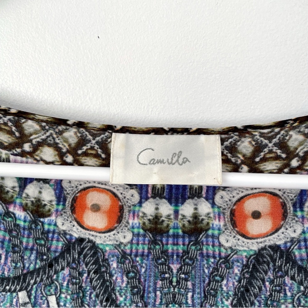 Camilla Crystal  Round Neck Kaftan Maxi Dress in Ancient Paj Ndau - Picture 16 of 16